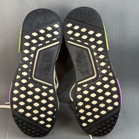 Adidas NMD R1 Chalk White Semi Solar Yellow sneaker shoes men’s size 13 - Picture 8 of 8